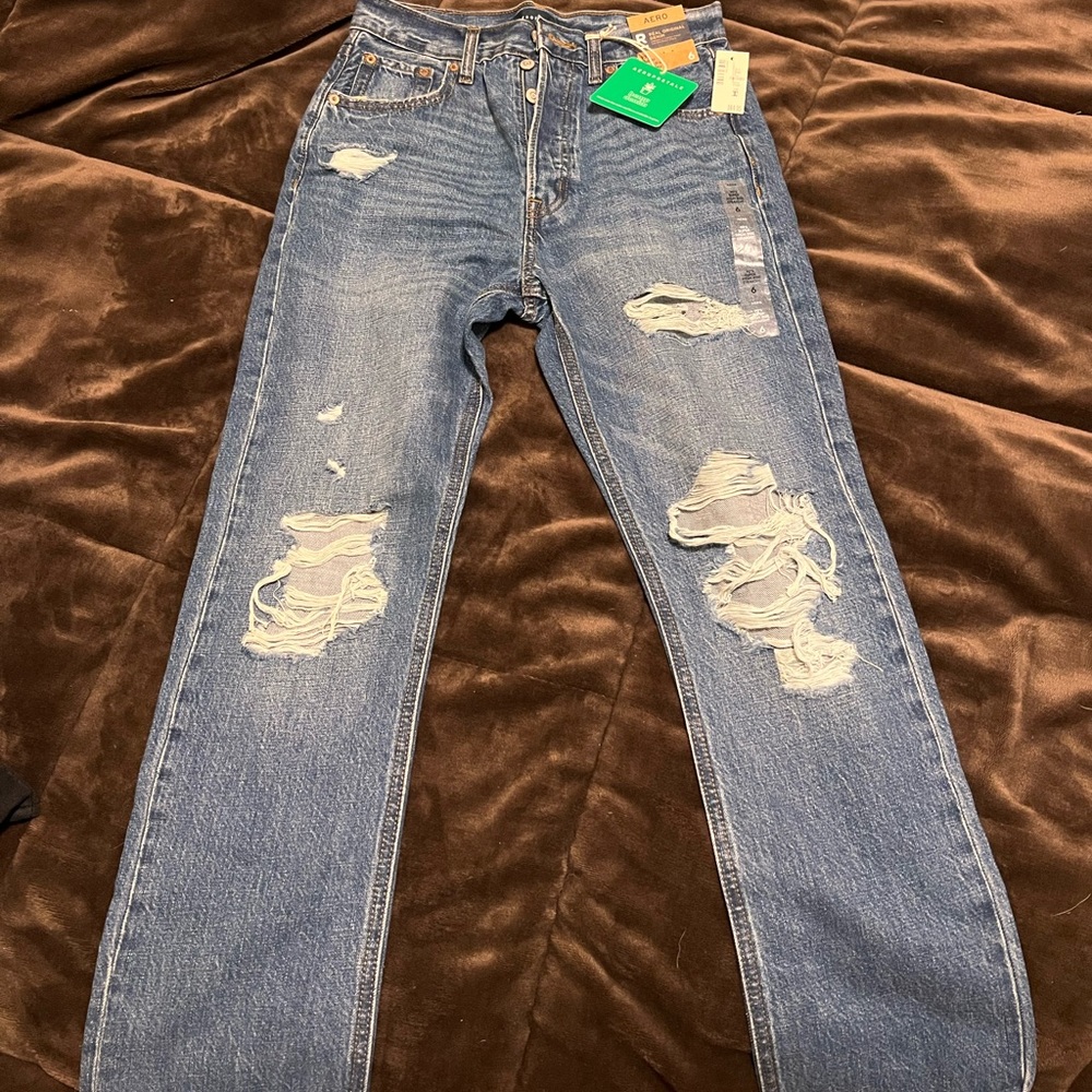 NWT SIZE 6 Aeropostale 90s super high rise straight jeans